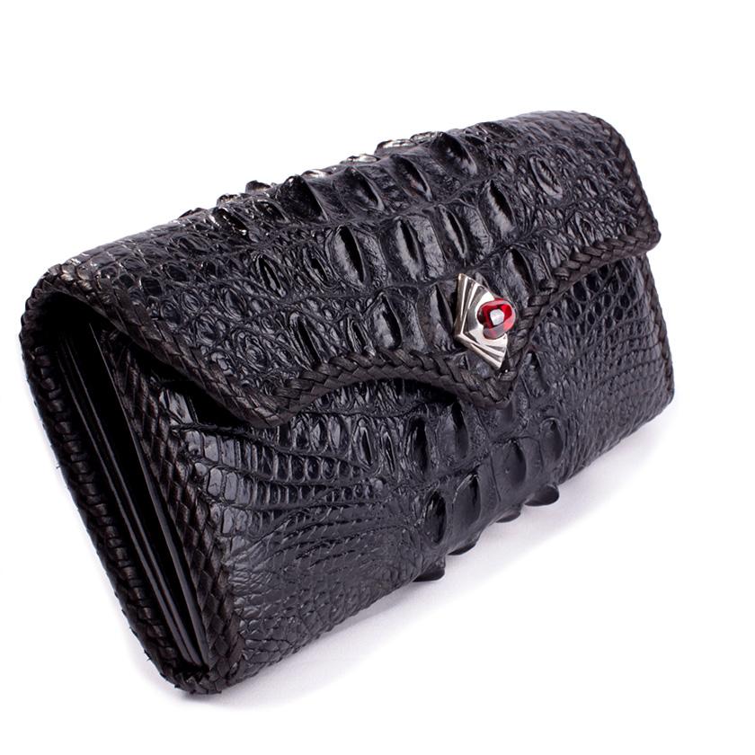 クロコダイル 長財布 背面ホーンバック・ブラック/コンチョRedアイ CLAW |  | 03