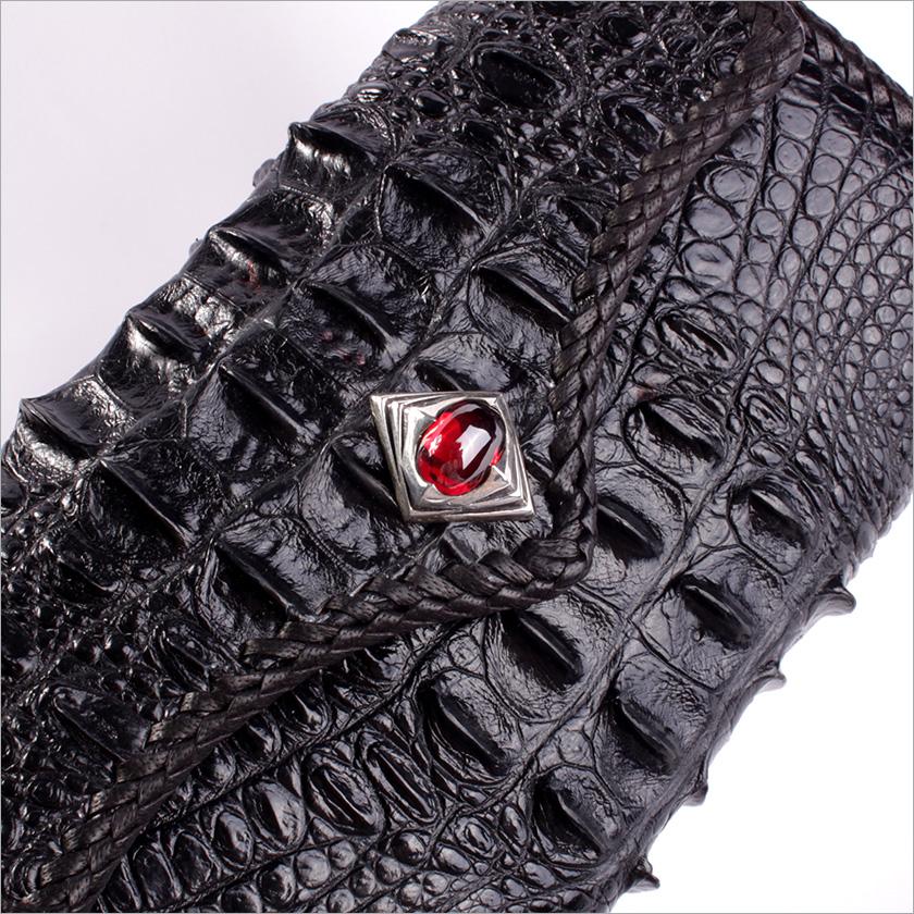 クロコダイル 長財布 背面ホーンバック・ブラック/コンチョRedアイ CLAW |  | 04