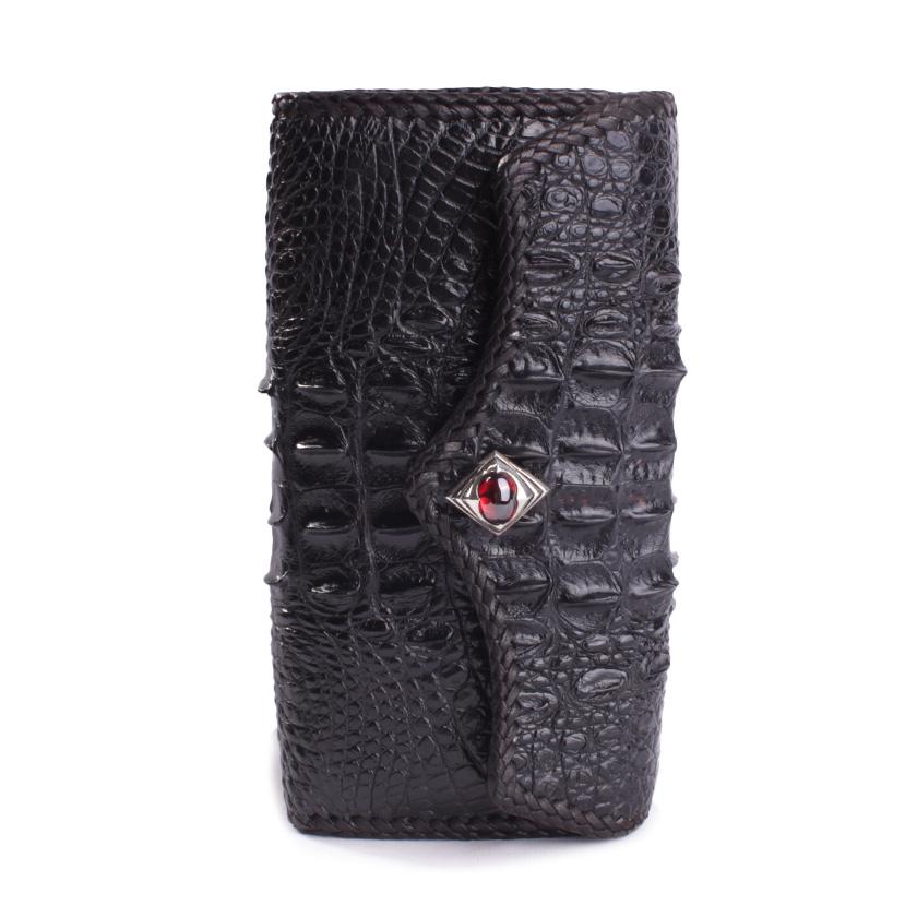 クロコダイル 長財布 背面ホーンバック・ブラック/コンチョRedアイ CLAW |  | 07