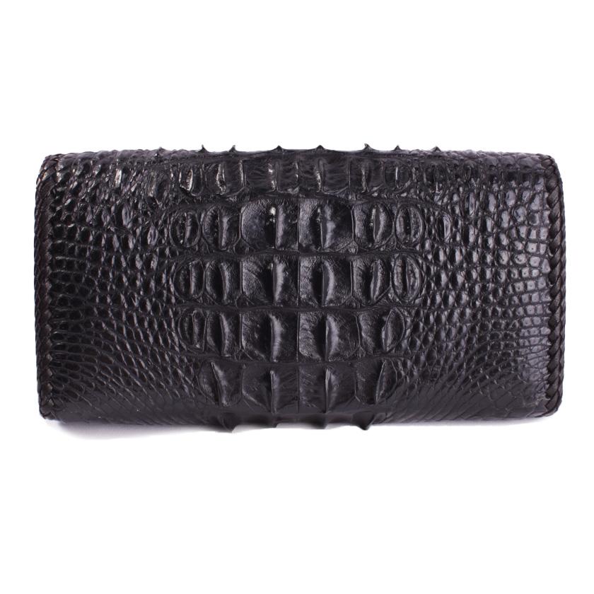 クロコダイル 長財布 背面ホーンバック・ブラック/コンチョLilyGothicクリスタルW CLAW |  | 02