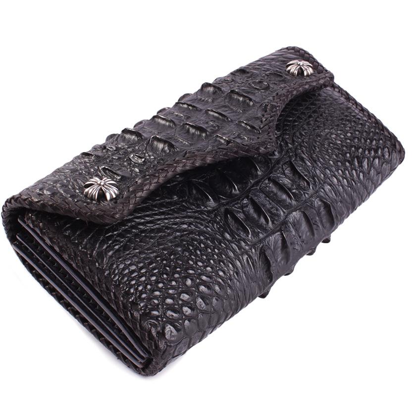 クロコダイル 長財布 背面ホーンバック・ブラック/コンチョクロスW CLAW |  | 03