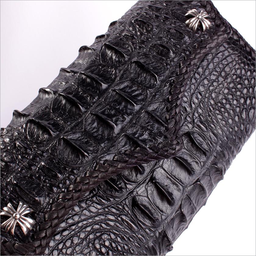 クロコダイル 長財布 背面ホーンバック・ブラック/コンチョクロスW CLAW |  | 04