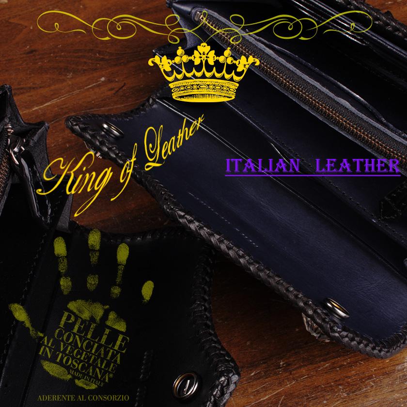 クロコダイル 長財布 背面ホーンバック・ブラック/コンチョクロスW CLAW |  | 09