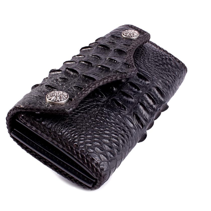 クロコダイル 長財布 背面ホーンバック・ブラック/コンチョトライバルW CLAW |  | 03