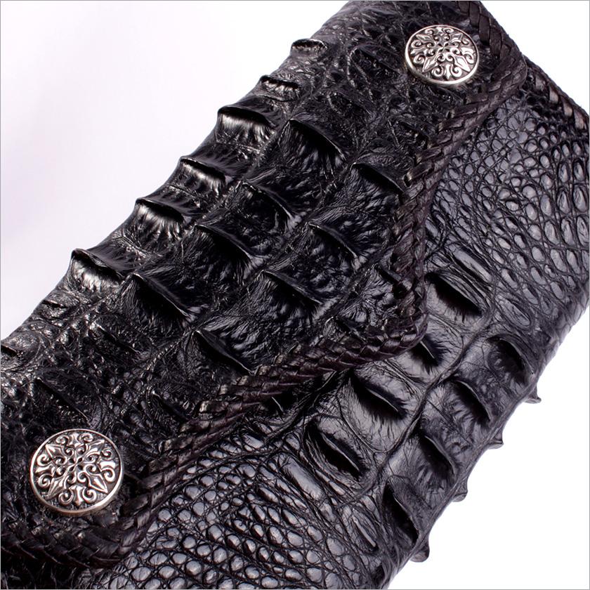 クロコダイル 長財布 背面ホーンバック・ブラック/コンチョトライバルW CLAW |  | 04