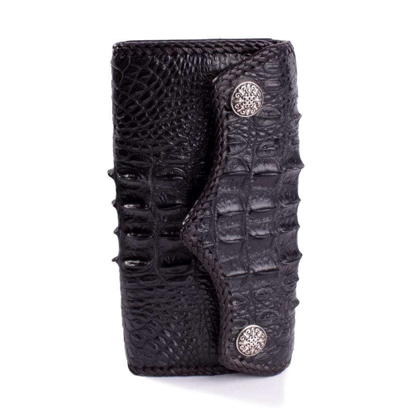 クロコダイル 長財布 背面ホーンバック・ブラック/コンチョトライバルW CLAW |  | 08