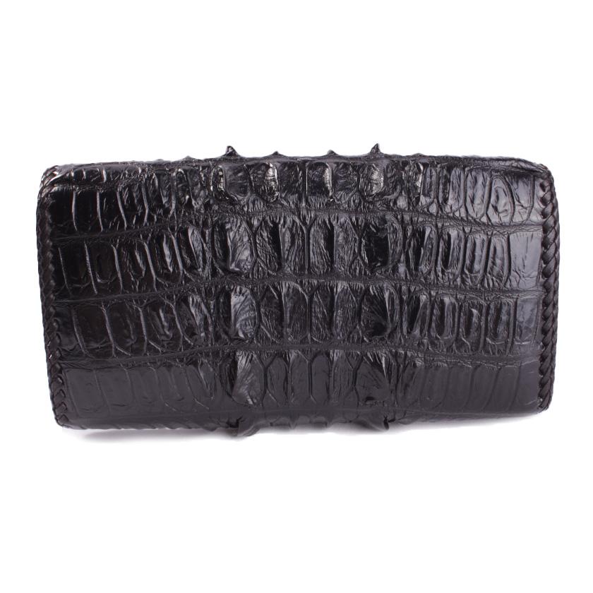 クロコダイル 長財布 背面ホーンバック・ブラック/コンチョクロスW CLAW |  | 02