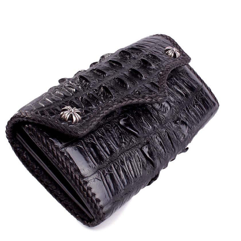 クロコダイル 長財布 背面ホーンバック・ブラック/コンチョクロスW CLAW |  | 03