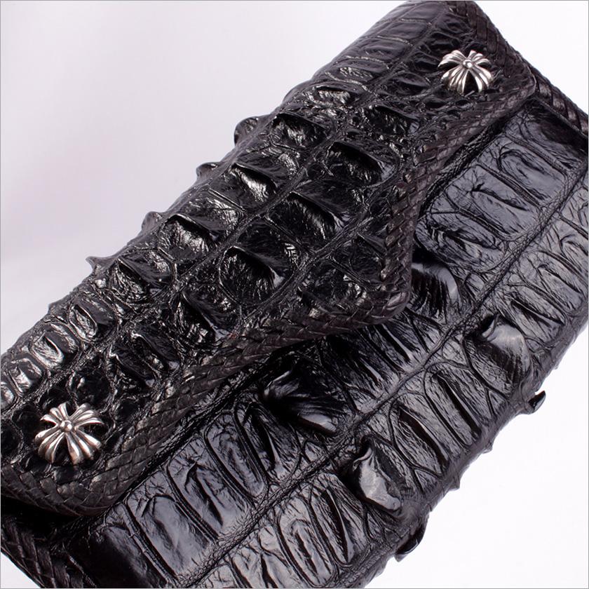 クロコダイル 長財布 背面ホーンバック・ブラック/コンチョクロスW CLAW |  | 04