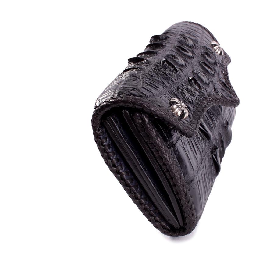 クロコダイル 長財布 背面ホーンバック・ブラック/コンチョクロスW CLAW |  | 06