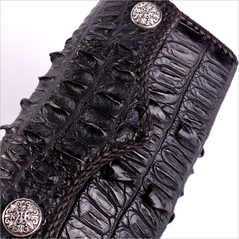 クロコダイル 長財布 背面ホーンバック・ブラック/コンチョトライバルW CLAW |  | 04