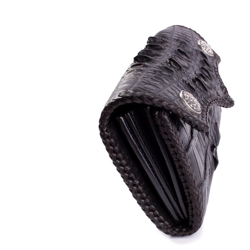 クロコダイル 長財布 背面ホーンバック・ブラック/コンチョトライバルW CLAW |  | 06