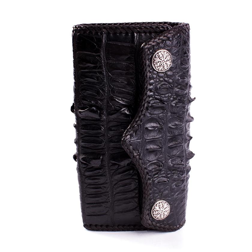 クロコダイル 長財布 背面ホーンバック・ブラック/コンチョトライバルW CLAW |  | 08