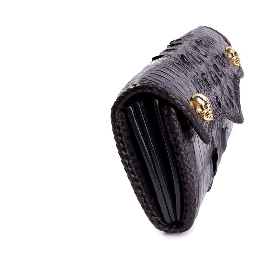 クロコダイル 長財布 背面ホーンバック・ブラック/コンチョリアルスカルW CLAW |  | 06