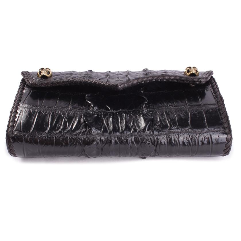 クロコダイル 長財布 背面ホーンバック・ブラック/コンチョリアルスカルW CLAW |  | 07