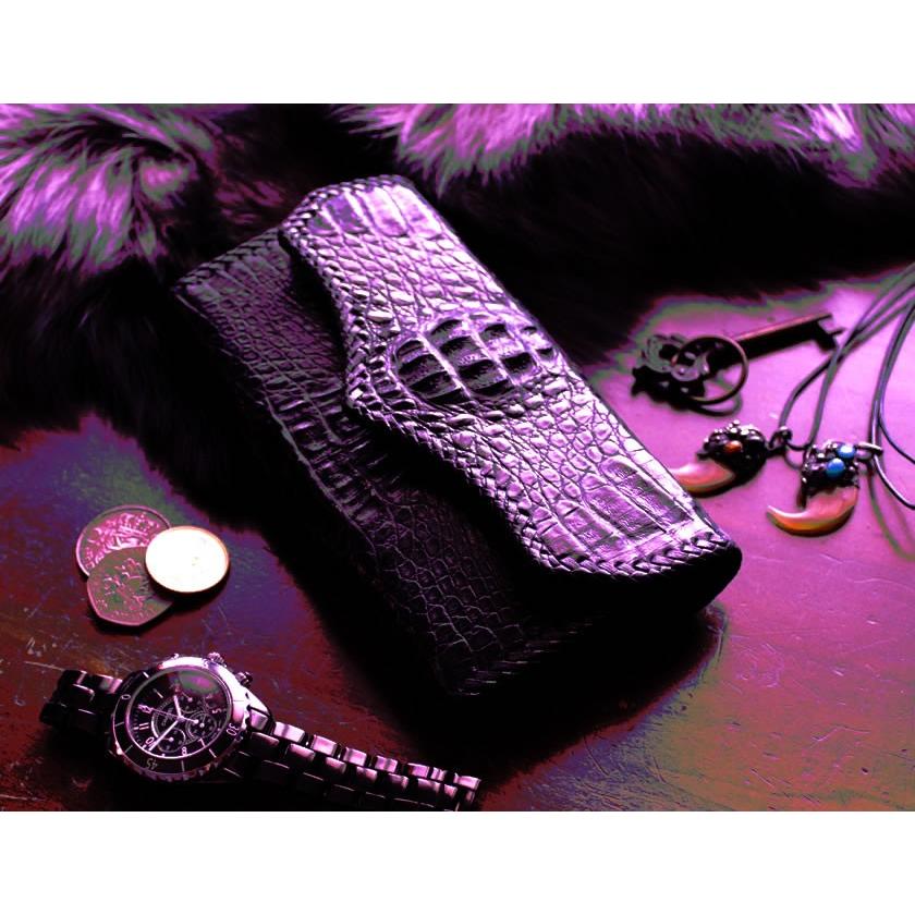 ワニ革カイマン 長財布・クラウンブラック/ジャバラタイプ/カード収納28枚 メンズ |  | 07