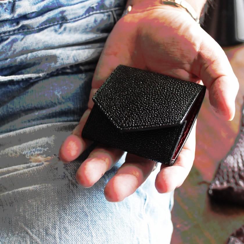 スティングレイ　エイ革　黒 コインケース ZERO OnlineShop,ブランド別,RAISE,コインケース | ろーぐす