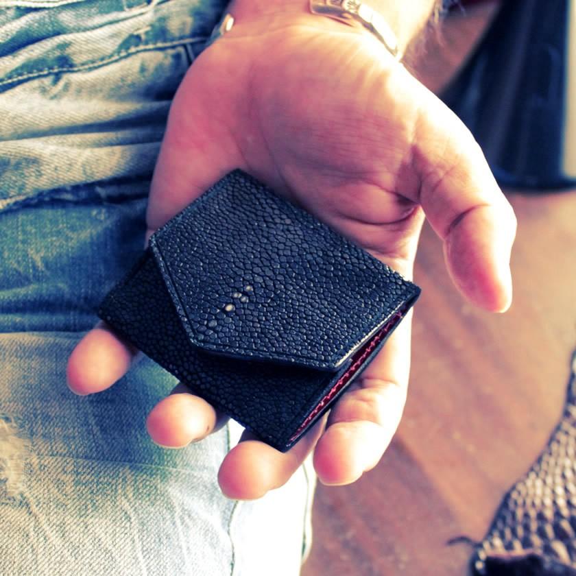 コインケース本革 / スティングレイレザー・エイ革 ポリッシュ加工 |  | 10