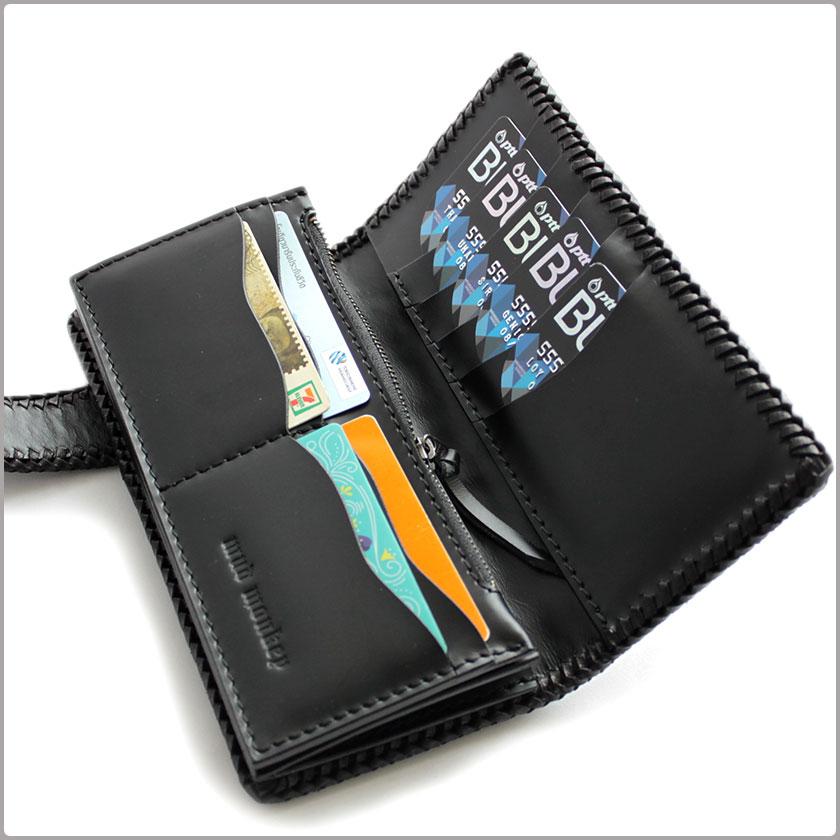 カービングウォレット 透かし彫り長財布 レザーロングウォレット