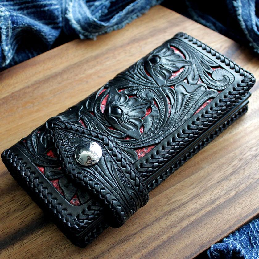 サムライクラフト　初期カービング・ロングウォレット サムライクラフト 初期カービング・ロングウォレット ※期間限定セール