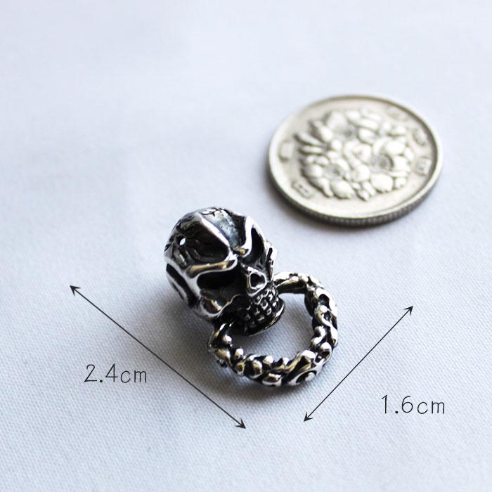 ウォレットチェーン ドロップハンドル /シルバー925/激怒スカル