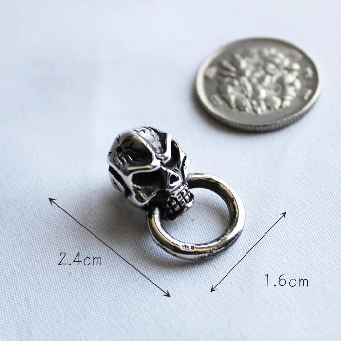 ウォレットチェーン ドロップハンドル /シルバー925/激怒スカル/レザークラフト/バイカーズウォレット |  | 03