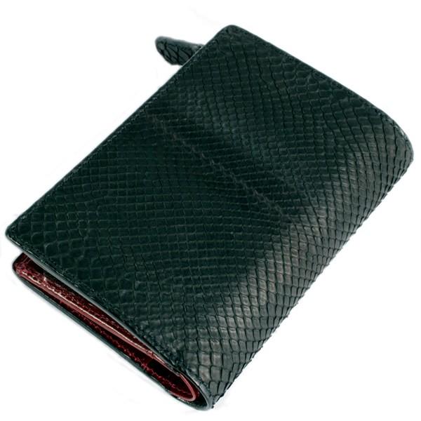 パイソン二つ折り財布・マットブラック/L字ファスナーコインケース/ベロ付 |  | 02