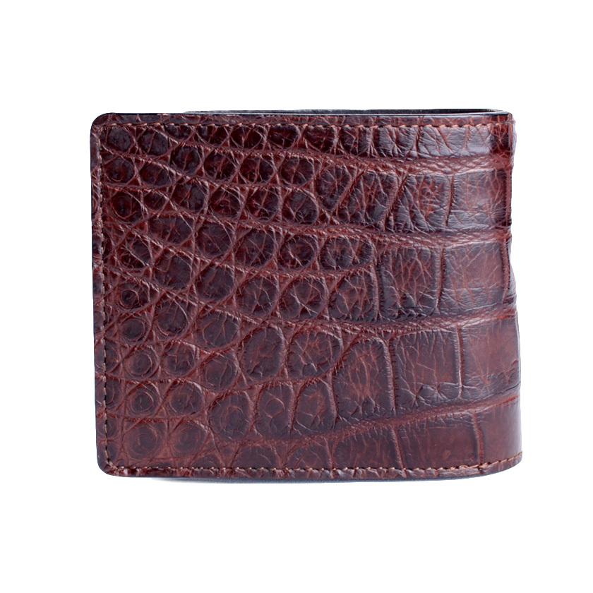 二つ折り財布 / クロコダイル財布 ブラウン /イタリアンレザー ブラック FUSION |  | 01