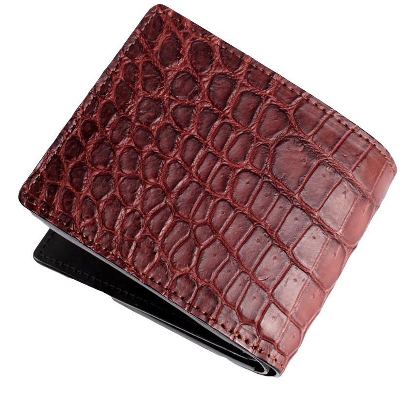 二つ折り財布 / クロコダイル財布 ブラウン /イタリアンレザー ブラック FUSION |  | 04