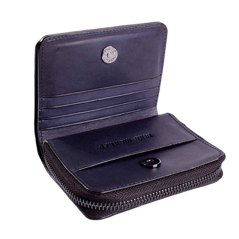 ラウンドファスナー二つ折り財布 / クロコダイル財布 ブラック