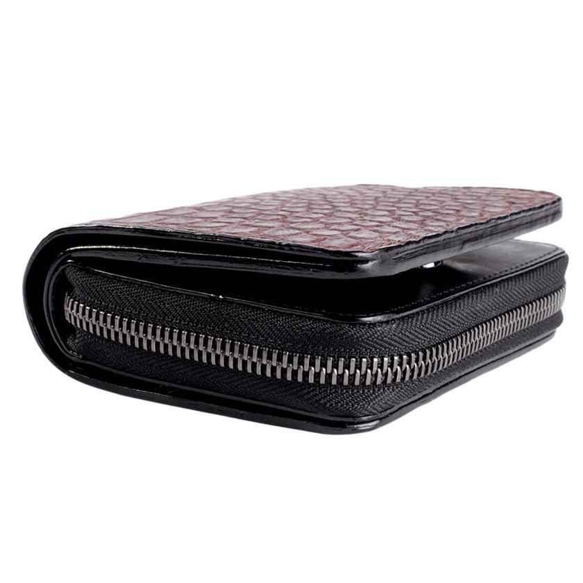 ラウンドファスナー二つ折り財布 / クロコダイル財布 ブラウン /イタリアンレザー ブラック FUSION |  | 02