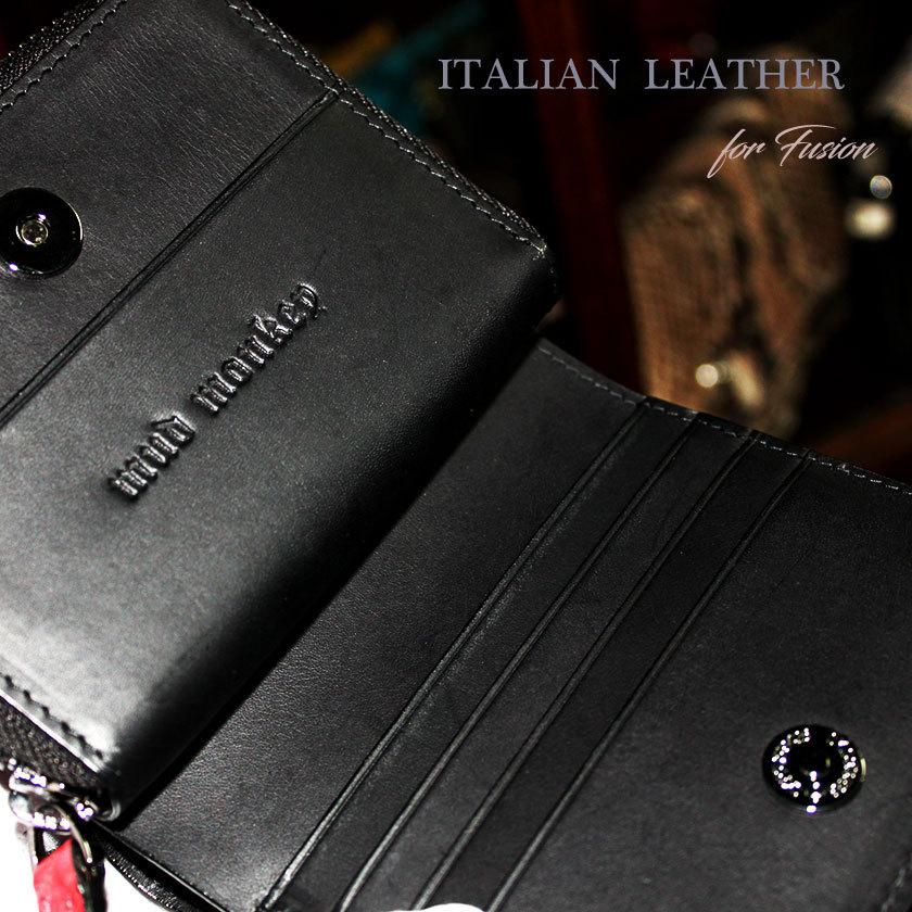 黒 レザー 二つ折り財布 クロコダイル　イタリアンレザー　皮　シルバーコンチョ 黒 レザー 二つ折り財布 クロコダイル イタリアンレザー 皮 シルバー