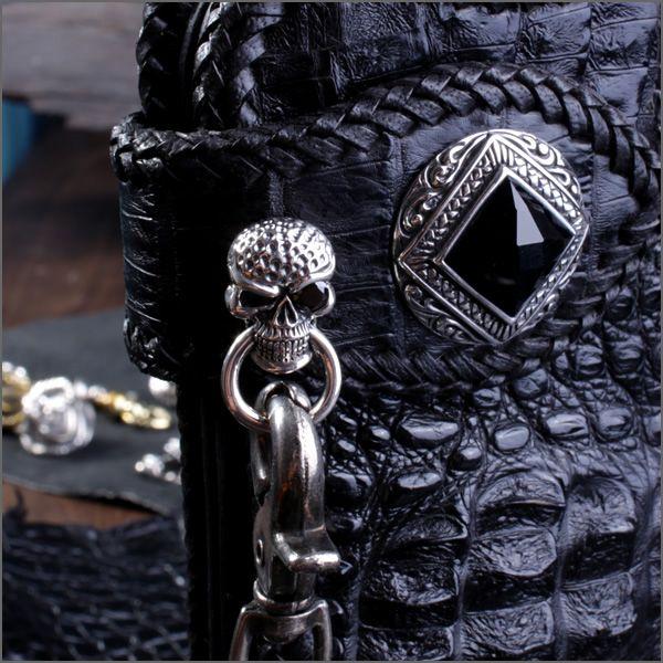 シルバー925ドロップハンドル /スカルジルコニア黒SKULL |  | 02