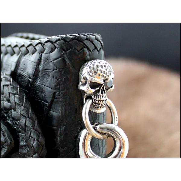 シルバー925ドロップハンドル /スカルジルコニア黒SKULL |  | 03