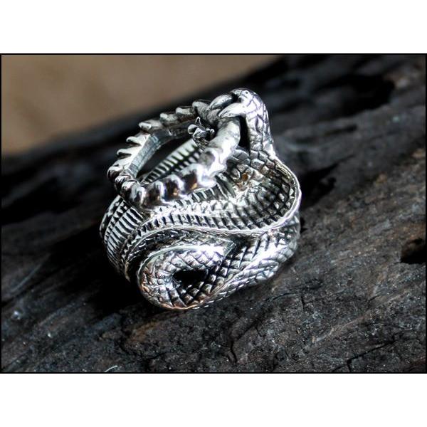 バイカーズウォレットウォレットチェーン  ドロップハンドル/マッドコブラヘッド・シルバー925 |  | 01