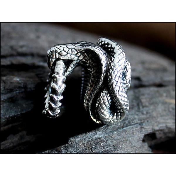 バイカーズウォレットウォレットチェーン  ドロップハンドル/マッドコブラヘッド・シルバー925 |  | 02