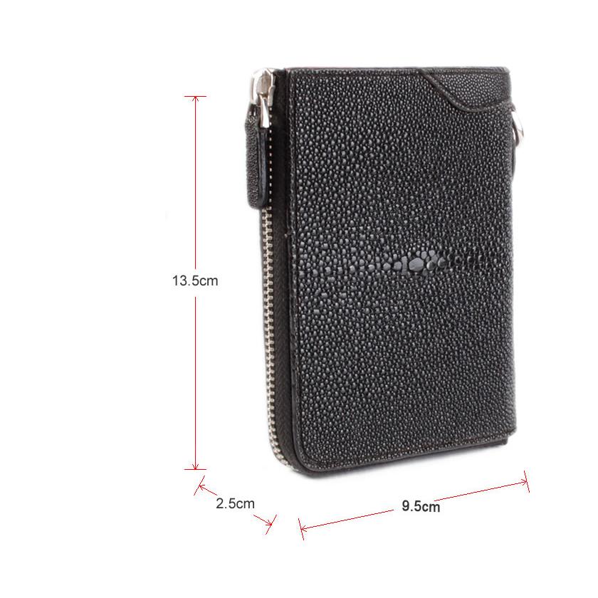 l字ファスナー財布 二つ折り財布 エイ革 スティングレイハーフ