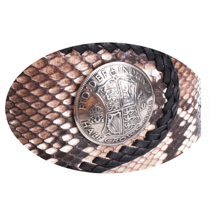 ミドルウォレット 二つ折り財布 パイソンナチュラル/コンチョビンテージコイン/INSIDEサドルBlack バイカーズウォレット |  | 04