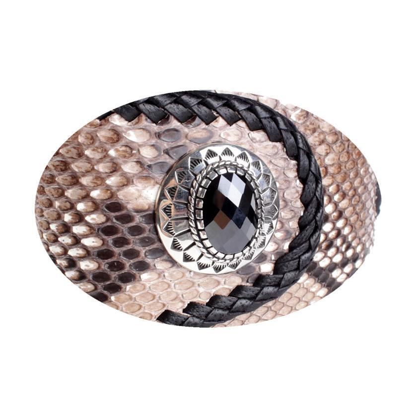 ミドルウォレット 二つ折り財布 パイソンナチュラル/コンチョオニキス・シルバー925/INSIDEサドルBlack バイカーズウォレット |  | 04