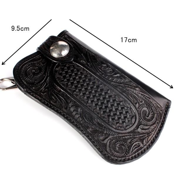 廃盤売り切り/iphoneXSケース カービングレザー黒・ポーチ/iphone8/iphone7/ギャラクシーs7 対応 |  | 02