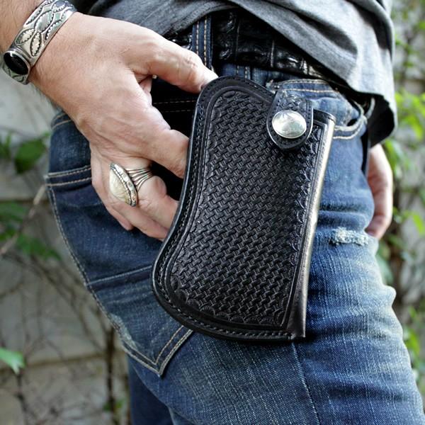 廃盤売り切り/iphoneXSケース カービングレザー黒・ポーチ/iphone8/iphone7/ギャラクシーs7 対応 |  | 05