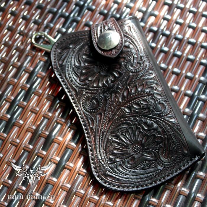 廃盤売り切り/iphoneXSケース カービングレザー茶・ポーチ/iphone8/iphone7/ギャラクシーs7 対応 | 