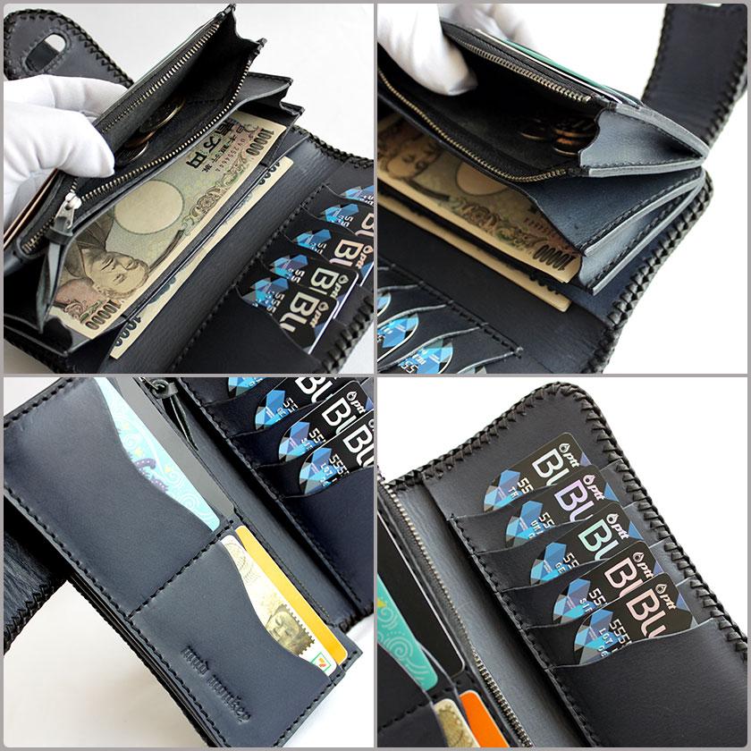 カイマンクラウン ワニ革 長財布 バイカーズウォレット/レッドアイシルバー925コンチョ RIDERS |  | 14