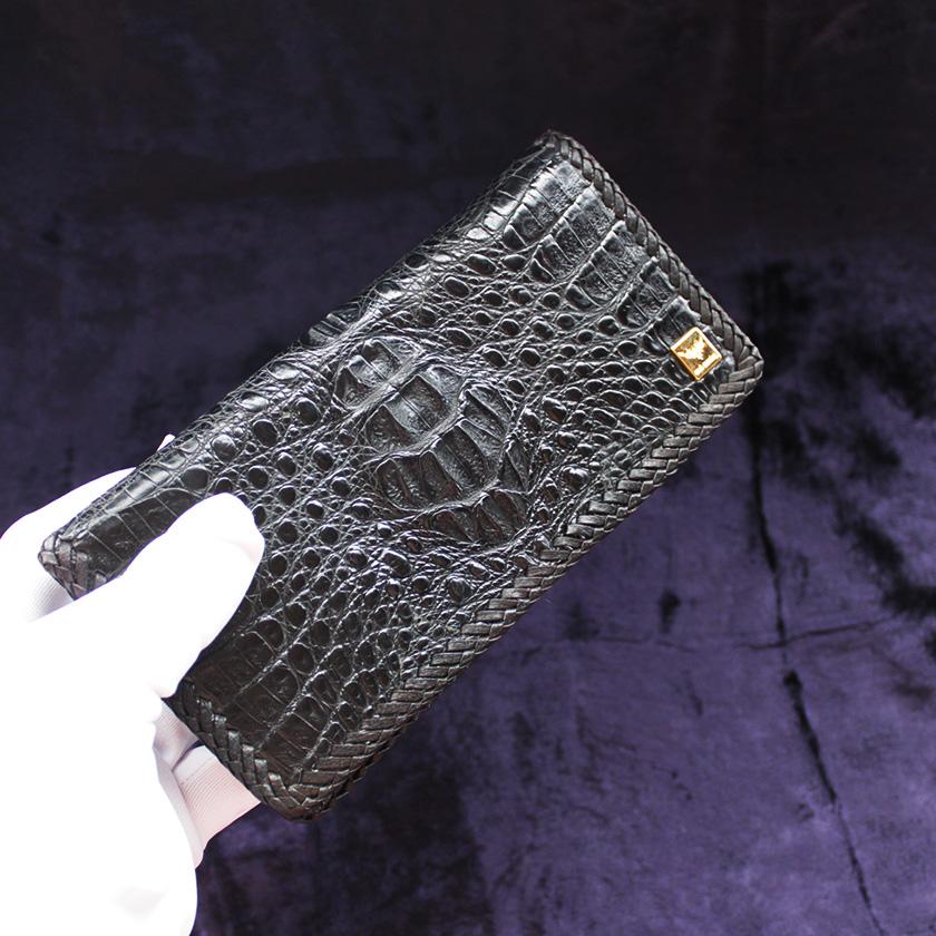 カイマンブラック・ワニ長財布/ブラックレース編み/Safari |  | 05