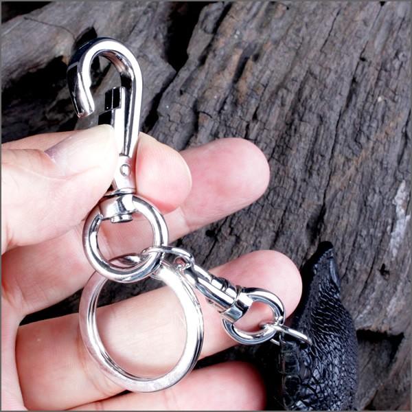 キーホルダー/クロコダイルレッグ革/ブラック |  | 03