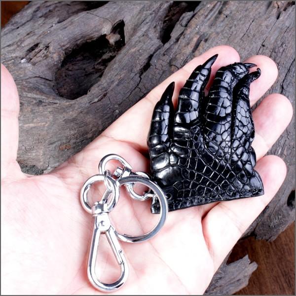 キーホルダー/クロコダイルレッグ革/ブラック |  | 04