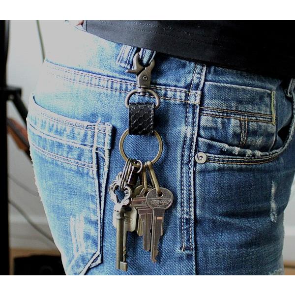 キーホルダー 革/パイソンレザー・ブラック/6連フック SPIDER |  | 04