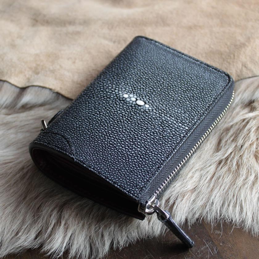 【最終値下げ】エイ革　スティングレイ　財布 スティングレイ長財布 スマートポケット（エイ革/日本製