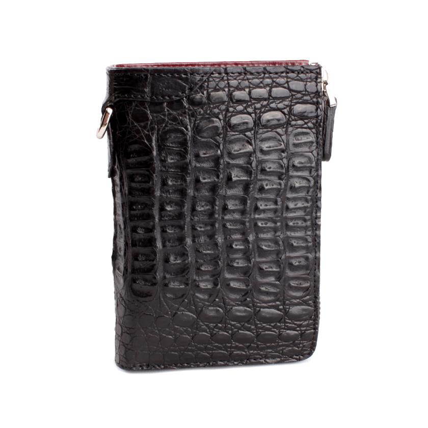 l字ファスナー財布 二つ折り財布 ワニ革 カイマンクラウンハーフ /ブラックINSIDE Red |  | 03