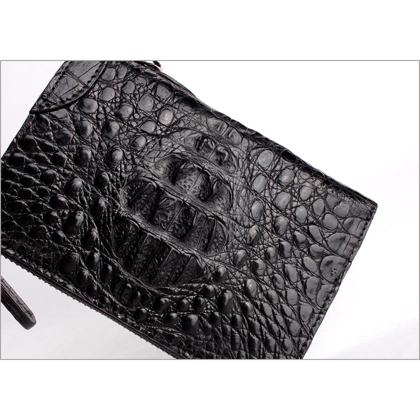 l字ファスナー財布 二つ折り財布 ワニ革 カイマンクラウンハーフ /ブラックINSIDE Red |  | 04